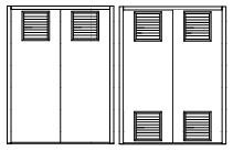 Double Security Door Louvered Panel